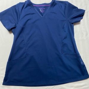 Healing Hands Purple Label Scrub Top- Navy